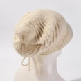 thumbnail image 6 of Womens Winter Hat Warm Knit Hat Slouchy Beanie Cap with Brim, Fleece Lined Ear Protection Beret Hat Newsboy Cap, Winter Gifts Outdoor Daily Adjustable 21.7 - 23.6 Inch, 6 of 7