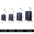 thumbnail image 3 of Juego 4 Maletas De Viaje Rigidas Ruedas 360 Bolsas De Viaje Rumbo azul, 3 of 9