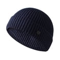 thumbnail image 2 of Tnobhg Autumn Winter Warm Knitted Hat Men Women Solid Color Ribbed Beanies Hat Outdoor Windproof Thick Hiking Cycling Hat, 2 of 8