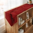 thumbnail image 4 of Red Marble Texture Table Runner Linen Burlap Table Runner 90 Inches Long Vintage Minimalism Abstract Ombre Art Dresser Scarves for Kitchen Island Coffee Dining Party Wedding Holiday Decor 13"x90", 4 of 8