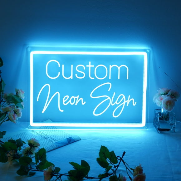 IOKSBACU Custom Neon Signs, Personalized Neon LED Sign for Wall Decor,3D Carving Neon Sign Customizable for Wedding Birthday Party Business Bar Logo Neon Name Sign Gift