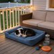 thumbnail image 1 of Cama rectangular impermeable y antideslizante para perros, suave y cómoda, para perros pequeños y gatos de menos de 25 kg, para interiores y exteriores, acogedora y cómoda, de tela., 1 of 6