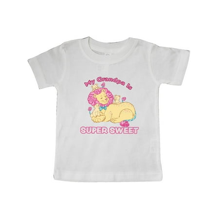 

Inktastic My Grandpa Is Super Sweet Cotton Candy Lions with Pink Mane Gift Baby Boy or Baby Girl T-Shirt