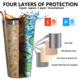 thumbnail image 3 of 16oz Tumblers Brown Christmas Pattern Stainless Steel Vacuum Insulated Double Wall Travel Tumbler Cups Mug with Lid and Straw,Cleaning Brush for Coffee,Tea, 3 of 4