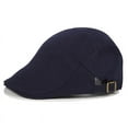 thumbnail image 1 of Nvzi Gorra plana de algodón para hombre, gorra de caza estilo Ivy Gatsby Newsboy, boina para hombre (azul marino), 1 of 5