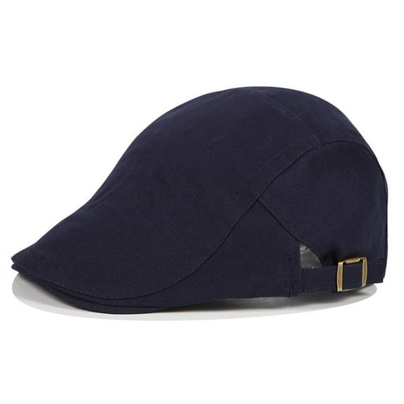 Nvzi -b Men's Cotton Flat Cap Ivy Gatsby Newsboy Hunting Hat, Men's Beret (Navy Blue)