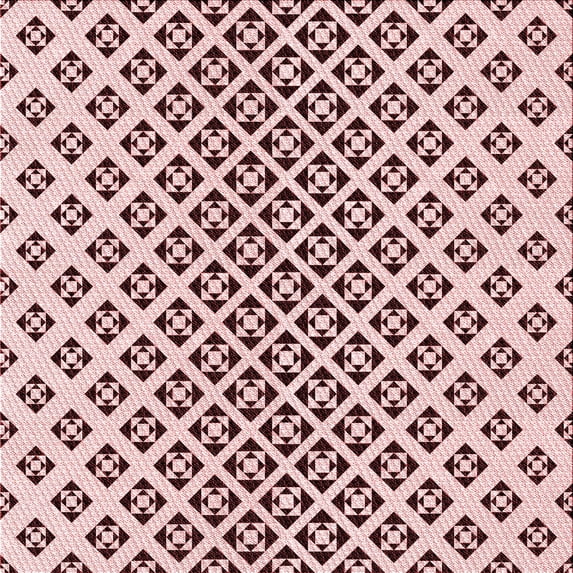 Ahgly Company Machine Washable Indoor Square Transitional Light Rose Pink Area Rugs, 8' Square