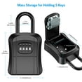thumbnail image 6 of Key Lock Box, AMIR Key Box Outside Safe Box for Keys with Removable Shackle 4-Digit Combination Key Storage Box key Box for Home Warehouse Pet Sitters, 6 of 10