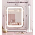 thumbnail image 5 of Vanity Mirror with Lights, Lighted Makeup Mirror with 3 Modes, 5X Magnification Mirror, Stepless Brightness, 360° Rotation, Gifts for Women, Daughter, Mom, Her, 5 of 6