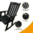 thumbnail image 4 of Innovaze Wooden Patio Rocking Chair, Solid Fir Wood, Heavy Duty 600LBS, for Outdoor or Indoor, Black, 4 of 7