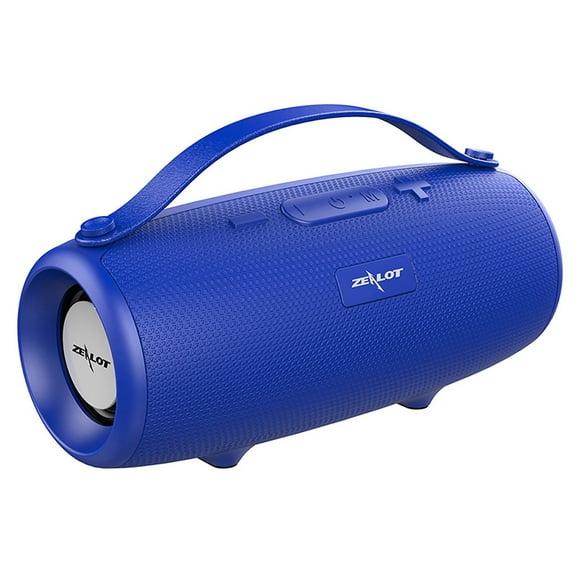 ZEALOT S34 Blue Portable Wireless Hifi Speaker Bluetooth Speaker Subwoofer Speakers with Mic Support TF Card,AUX,USB Flash Drive.