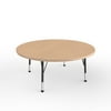 48in Round Premium Thermo-Fused Adjustable Activity Table Maple/Maple/Black - Toddler Ball