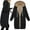 Black coat for women, variant on Usmixi Sweatshirt Coat for Women Winter Plush Lined Overcoat for Women Fashion Loose Zip up Drawstring Hooded Sweatshirt Long Coat Casual Solid Long Sleeve Fuzzy Fleece Outwear Weekly