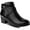 Black, variant on KAREN SCOTT Womens Black Croco Embossed Crisscross Straps Buckle Accent Francess Almond Toe Block Heel Zip-Up Booties 9 M