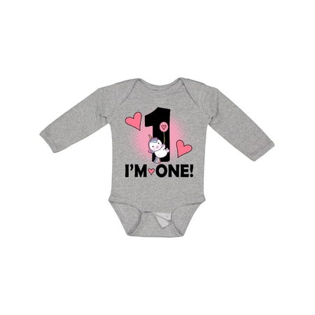 

Inktastic First Birthday 1 Year Old Girl Unicorn Gift Baby Girl Long Sleeve Bodysuit