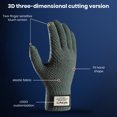 thumbnail image 3 of YAOBAMM Fleece-lined Gloves 1 Pair Knitted Elastic Full Fingers Thickened Touch Screen Solid Color High Friction Cold Resistant Cycling Camping Gloves, 3 of 7