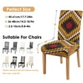thumbnail image 6 of Set of 4 Dining Room Chair Covers, Washable Polyester Kitchen Slipcovers Featuring Nordic Style, Ethnic, Bohemian, Retro, Earthy Patterns with Stretch and Removable Protector for Modern Kitchen, 6 of 7