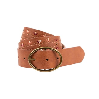 Faux Leather Multi Eyelet Round Western Belt - Walmart.com
