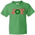 thumbnail image 3 of Inktastic Joy Christmas Ornament with Candy Cane Stripes Youth T-Shirt, 3 of 5
