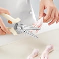 thumbnail image 5 of OOU White Bear Kitchen Scissors, All Purpose Heavy Duty Sharp Kitchen Shears Dishwasher Safe, Cooking Shears for Kitchen Meat Chicken Fish Poultry Herb Bread, 5 of 7