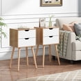 thumbnail image 4 of JAXPETY Nightstand Set of 2, 2 Drawers Bedside Tables, Sturdy End Table for Bedroom Living Room, 4 of 13