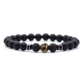 thumbnail image 2 of Jiaroswwei Yoga Bracelet Adjustable 8mm Beads Natural Matte Black Volcanic Stone Bracelet Women Men Jewelry, 2 of 8