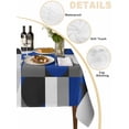 thumbnail image 2 of Mid Century Table Cloth 54x108 Inch Rectangle, Navy Blue Grey Abstract Retro Geometric Modern Waterproof Tablecloth Washable Table Cover for Party Picnic Dinner Decor, 2 of 9