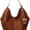 Brown, variant on Vintage Suede-Like Hobo Bag for Women Large Capacity Tote with Pouch, Lightweight PU Leather Handbag for Casual Outings