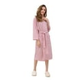 thumbnail image 1 of Bata Rosa De Gofres De Longitud Completa Para Mujer Cómoda Bata De Poliéster Para Mujer Albornoz Para Mujer Ropa De Dormir M / Xl / Xxxl Opcional Guardurnaity HA027127-03, 1 of 7