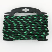 Hyper Tough 5/16” Diamond Braided Polypropylene Rope 50 feet, Black and Green