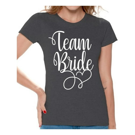Awkward Styles Team Bride Bridesmaid Shirt for Women Bride's Entourage Shirt Bridesmaid Shirt Wedding Gifts Bridal Party Shirt Bachelorette Party Outfit Birde Squad Shirt Gifts for (Best Bachelorette Gifts For The Bride)