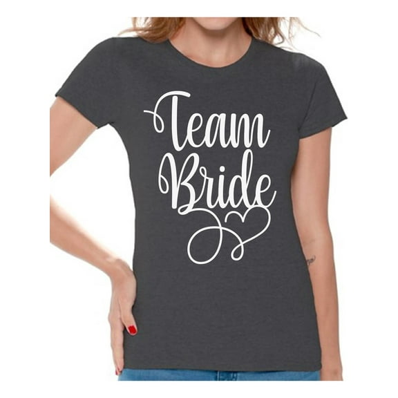 Awkward Styles Team Bride Bridesmaid Shirt for Women Bride's Entourage Shirt Bridesmaid Shirt Wedding Gifts Bridal Party Shirt Bachelorette Party Outfit Birde Squad Shirt Gifts for Bridesmaid