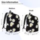 thumbnail image 2 of Disketp Daisies Flowers print Canvas Backpack Lightweight Travel Daypack Student Rucksack Laptop Backpack-, 2 of 5