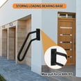 thumbnail image 4 of 1pcs U-Shaped Wall Mount Handrail Iron Outdoor Grab Bar Black Hand railings for 1 to 3 Steps Stairs(Dia 1" Iron Pipe,17.71''Length,16.53''Height), 4 of 8