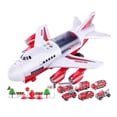 thumbnail image 2 of Aviones de juguete con coches de aleación, juguetes para niños, canción, música, avión, tobogán, modelo de avión para niños pequeños, niñas, niños, extinción de incendios Baoblaze Juguetes de avión, 2 of 8