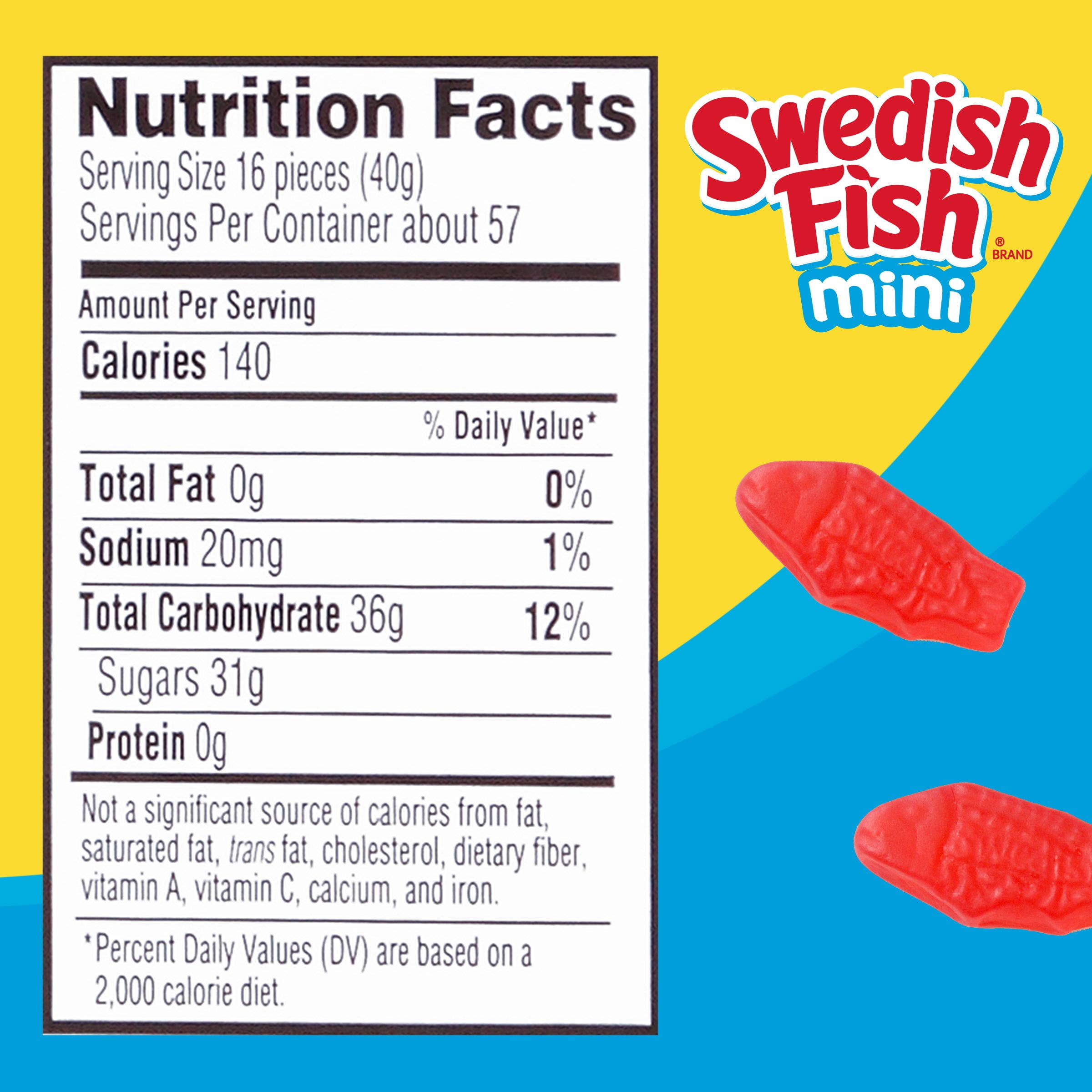 SWEDISH FISH Mini Soft & Chewy Candy, 5 lb Bag
