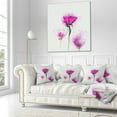thumbnail image 3 of Designart Watercolor Purple Daisy Flowers - Floral Throw Pillow - 18x18, 3 of 5