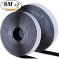 thumbnail image 2 of 8 metros de adhesivo extra fuerte de doble cara con cierre de velcro, de 20 mm de ancho, almohadilla adhesiva autoadhesiva, cinta de vellón y cinta de gancho (negra)., 2 of 6