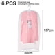 thumbnail image 2 of Bolsas para colgar ropa, 6 piezas, bolsa transparente para ropa, bolsa de plástico a prueba de polvo para trajes, fundas protectoras para abrigos con cremallera para guardar ropa en el, 2 of 5