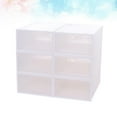 thumbnail image 3 of Worgeous 6Pcs Closet Shoe Storage with Stackable and Organizer in White Transparent Thickened Plastic, 3 of 8