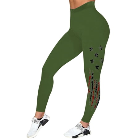 MSJUHEG legging capris Athletic Yoga Pants Womens Leggings Capri Leggings Yoga Leggings for Women Stretch Tights Womens Workout Leggings Women s Yoga Capris Yoga Pants Women Blackish Green XXL