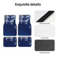 thumbnail image 4 of Honeii Christmas Blue Print Car Foot Mat Four-Piece Set - Front & Rear Universal Car Floor Mats for SUVs, Trucks, Sedans, 4 of 7