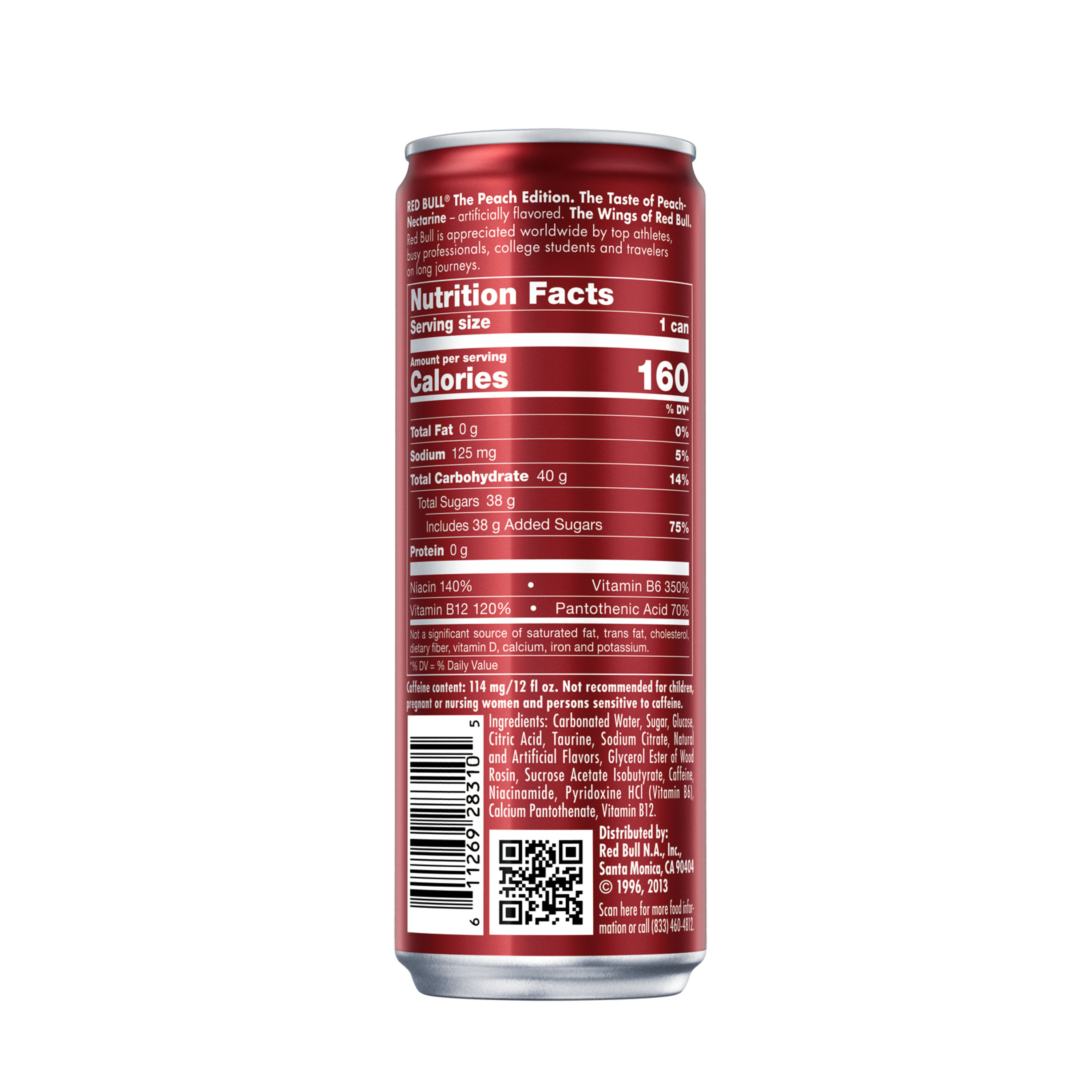 Red Bull Peach Edition Energy Drink 12 Fl Oz Can