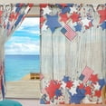 thumbnail image 3 of GZHJMY American Independence Patriotic Sheer Curtains Window Voile Panels Drapes Tulle Curtains Semi Sheer Curtains 84 Inches Long for Living Room Bedroom, Set of 2 Home Decor, 3 of 4