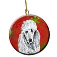 thumbnail image 1 of Carolines Treasures SC9751CO1 White Standard Poodle Red Snowflakes Holiday Ceramic Ornament, 1 of 2