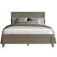 thumbnail image 3 of Home Design Ashwin King Panel Bed Frame with Center Support Leg and Natural Woodgrain, Gray, Easy Assembly, 3 of 8