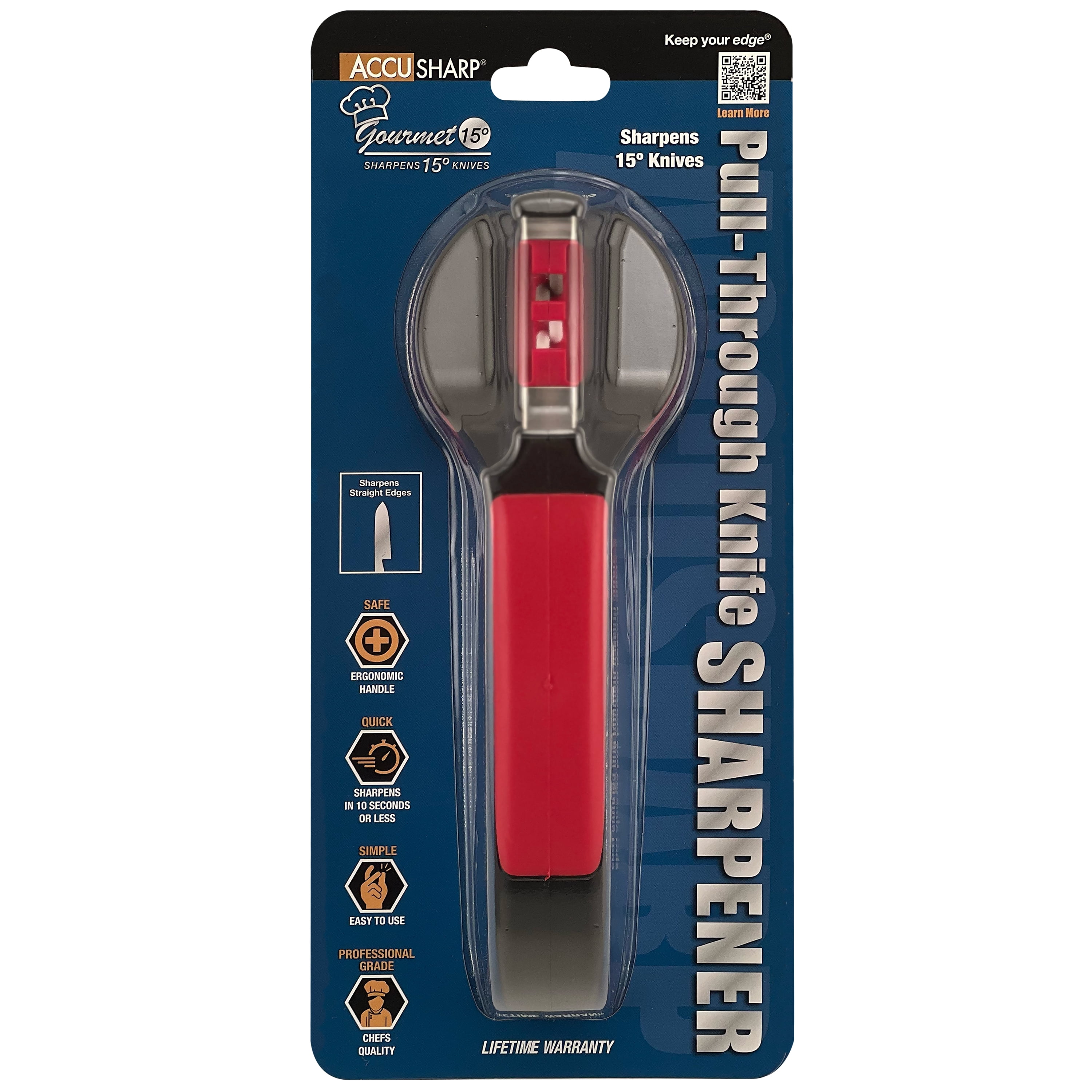 AccuSharp® Gourmet 15º Pull-Through Knife and Tool Sharpener