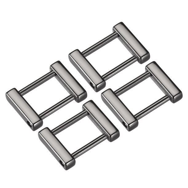 Monedero Correa Anillos, 4uds 25mm Metal Atornillable Grillete Reemplazo Hebillas para Cuero Bolso Artesanía Bricolaje Accesorios, Oscuro Gris Unique Bargains hebillas