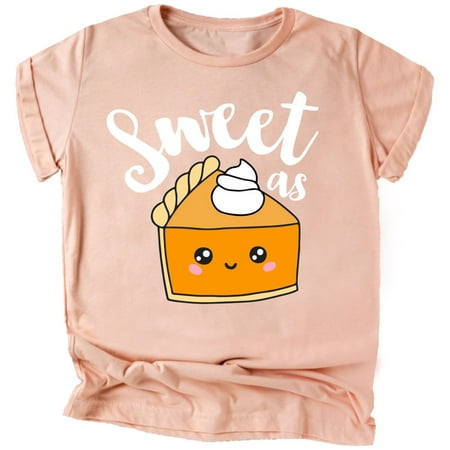 

Sweet as Pumpkin Pie Fall Shirts and Bodysuits for Infant Baby and Toddler Girls and Boys Peach Shirt Youth Large