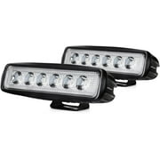 Nilight LED Light Bar 2PCS 18W 6Inch Flood LED Pods Offroad Led Work Light Driving Light Fog Light Boat Light